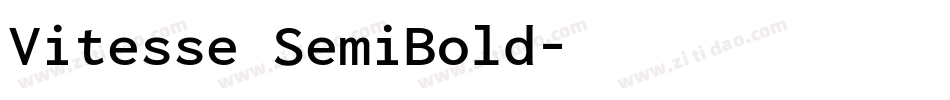 Vitesse SemiBold字体转换